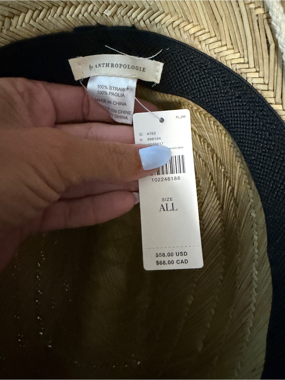 Anthropologie Lucky Zone Patch Lifeguard Straw Sun Hat NWT ☀️🌊 - Picture 8 of 8